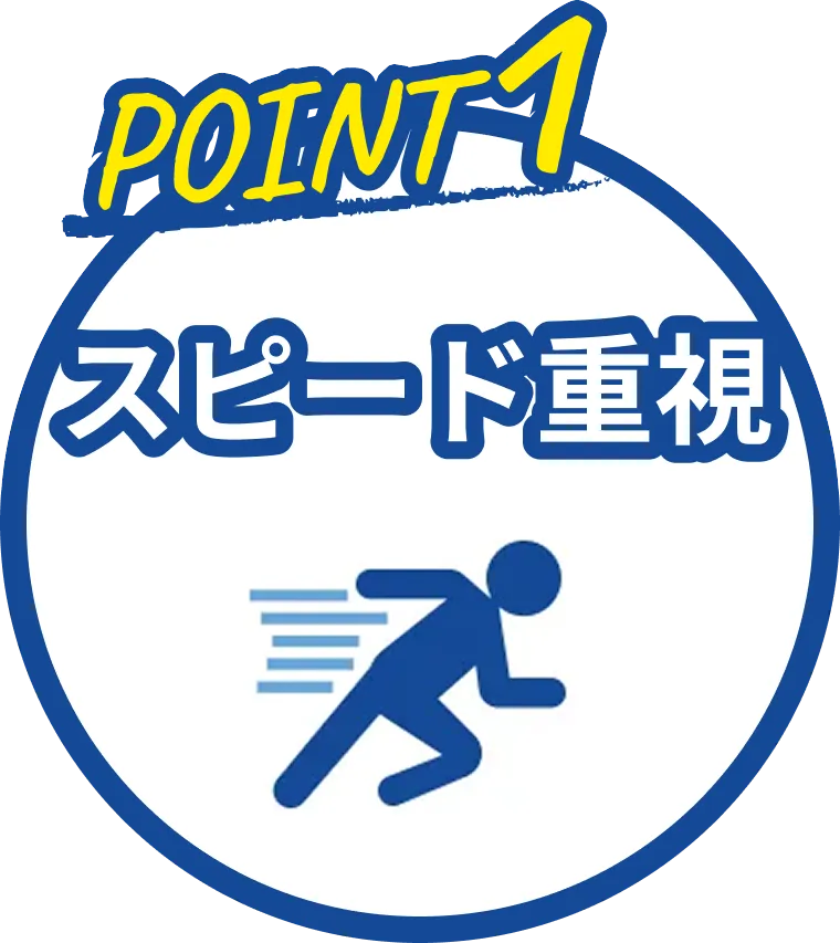 POINT1 スピード重視