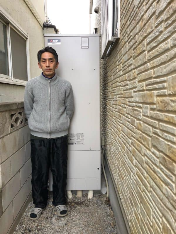 栃木県下都賀郡野木町で三菱のエコキュートに交換されたお客様