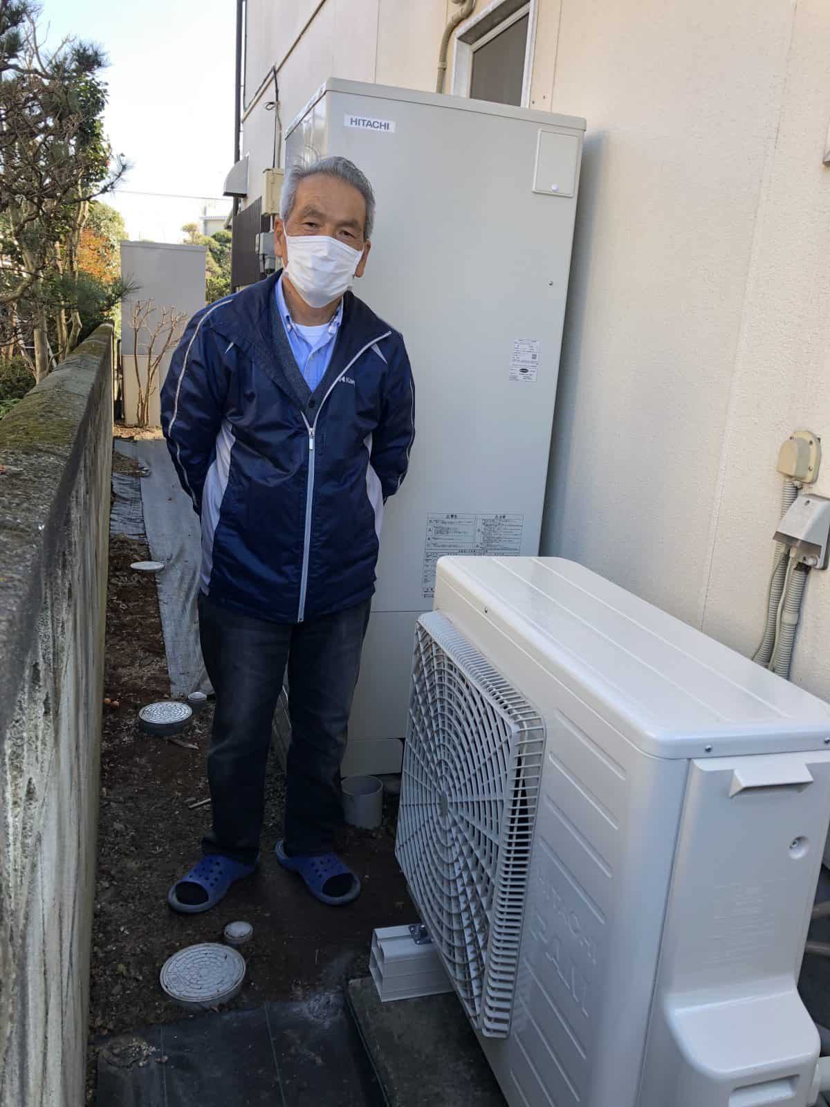 茨城県筑西市で日立製作所のエコキュートに交換されたお客様