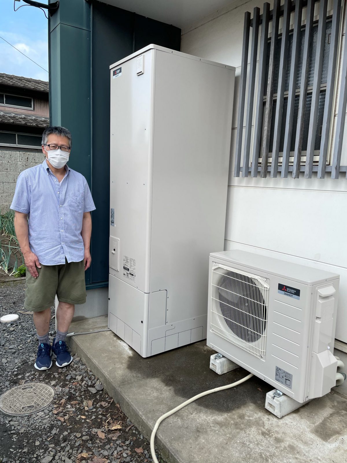 栃木県足利市で三菱のエコキュートに交換されたお客様