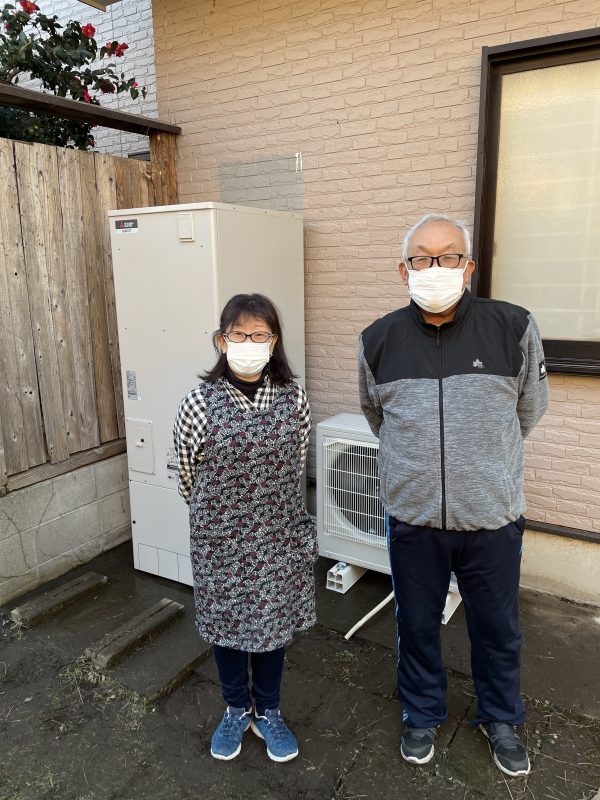 群馬県前橋市で三菱のエコキュートに交換されたお客様