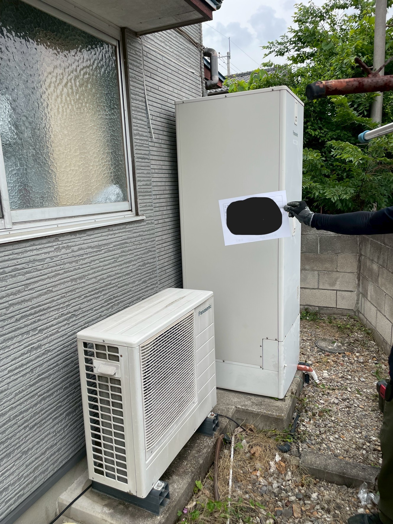 栃木県足利市でHE-K37BQのエコキュートから交換されたお客様のbefore写真