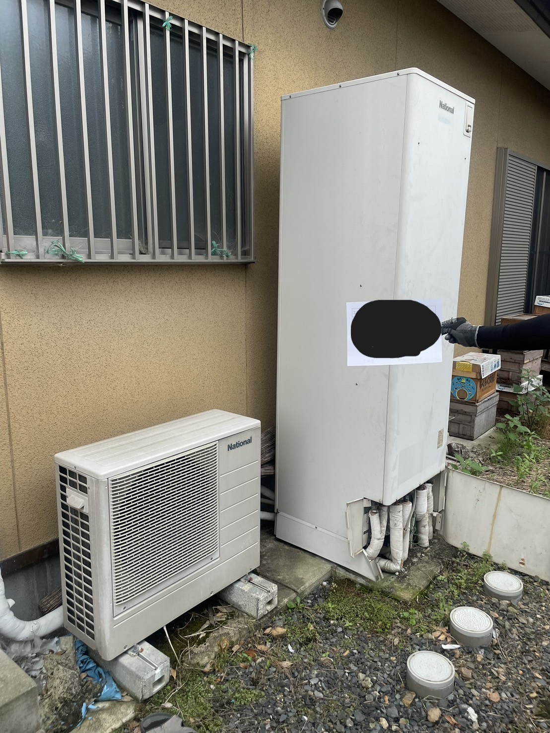 栃木県足利市でHE-K46AQのエコキュートから交換されたお客様のbefore写真