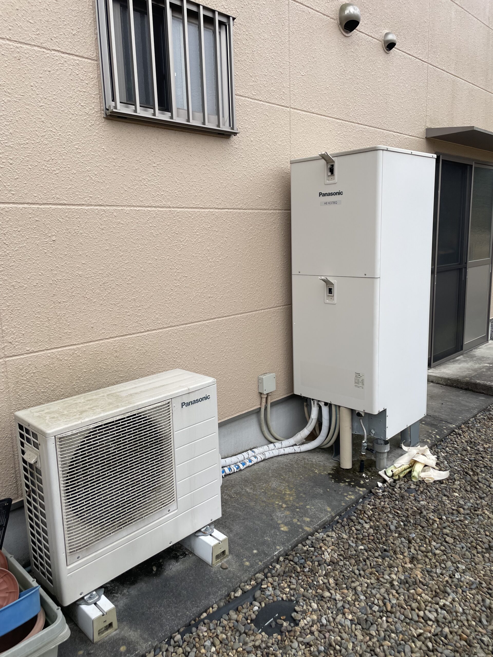 栃木県佐野市でHE-K37BQのエコキュートから交換されたお客様のbefore写真